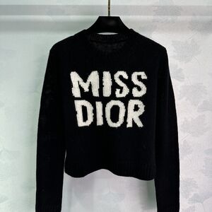 Dior Graffiti Jacquard Silk Cashmere Knitted Sweater
